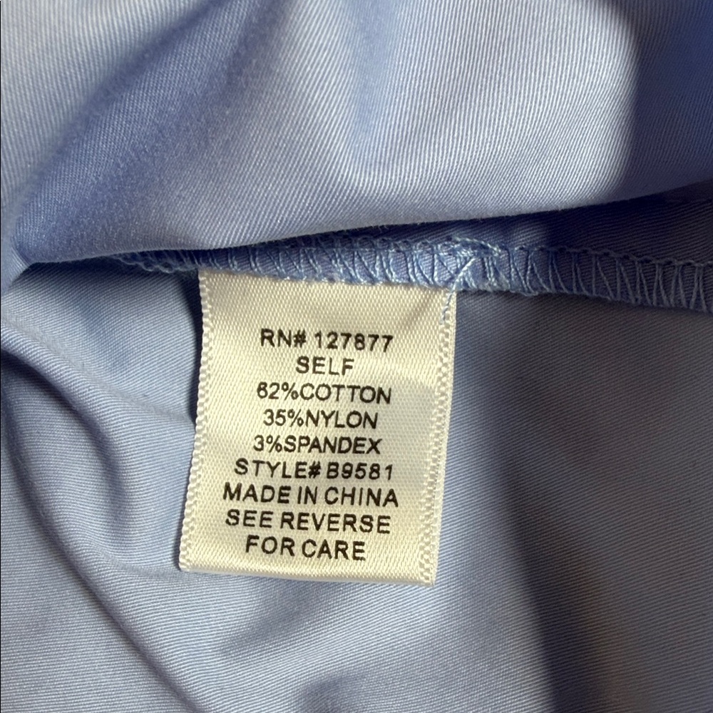 OVI Light Blue Cropped Shirt with Silver Accent pocket - Picture 8 of 14